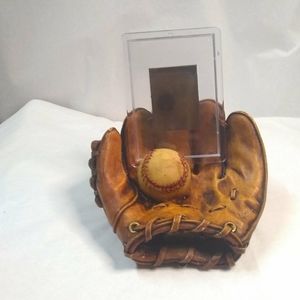 S.S. Sarna Handcrafted Baseball Glove & Ball Heavy Resin Win Chime Photo Frame
